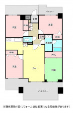福岡市中央区薬院、中古マンションの間取り画像です
