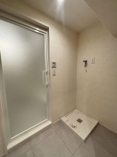 福岡市中央区天神、中古マンションの洗面画像です
