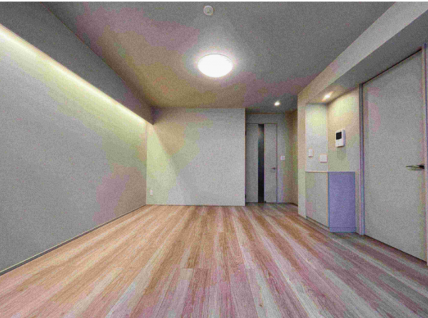 福岡市中央区春吉、中古マンションの居間画像です