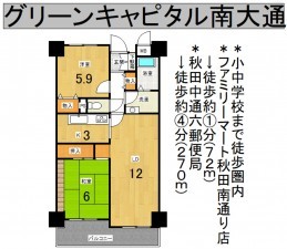 秋田市南通亀の町、収益物件/マンションの画像です