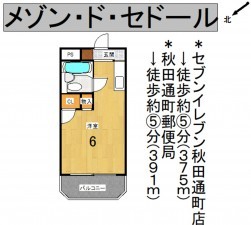 秋田市千秋矢留町、収益物件/マンションの間取り画像です