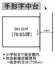 秋田市手形、土地の間取り画像です