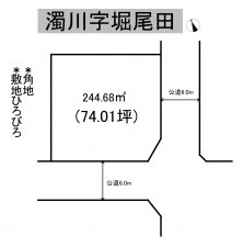 秋田市濁川、土地の間取り画像です