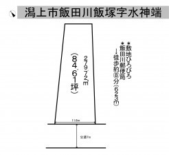 潟上市飯田川飯塚、土地の間取り画像です