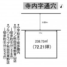 秋田市寺内、土地の間取り画像です