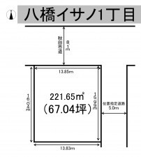秋田市八橋イサノ、土地の間取り画像です