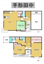秋田市手形田中、収益物件/アパートの間取り画像です