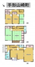秋田市手形山崎町、中古一戸建ての間取り画像です