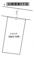 秋田市土崎港東、土地の間取り画像です