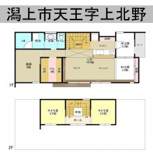 潟上市天王字、中古一戸建ての間取り画像です