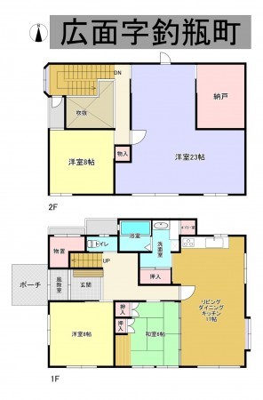 秋田市広面、中古一戸建ての間取り画像です