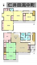 秋田市仁井田潟中町、中古一戸建ての間取り画像です