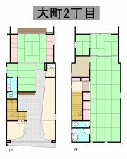 秋田市大町、収益物件/店舗の間取り画像です