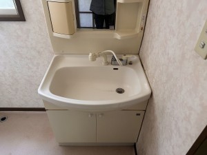 秋田市東通観音前、中古一戸建ての洗面画像です