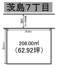 秋田市茨島、土地の間取り画像です