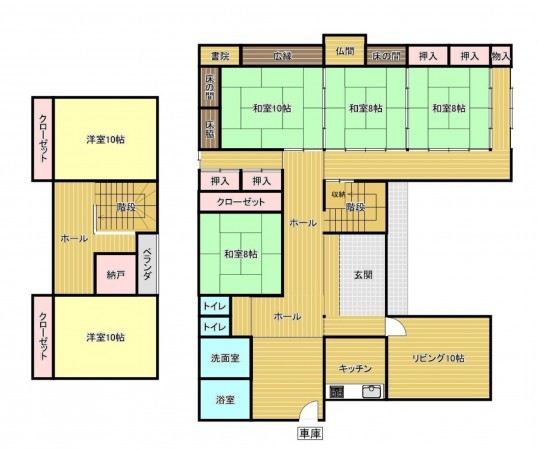 潟上市昭和大久保、中古一戸建ての間取り画像です