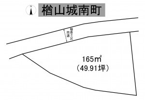 秋田市楢山城南町、土地の間取り画像です