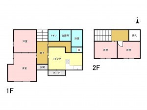秋田市土崎港北、中古一戸建ての間取り画像です