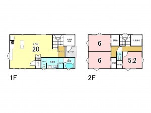 潟上市天王字、中古一戸建ての間取り画像です
