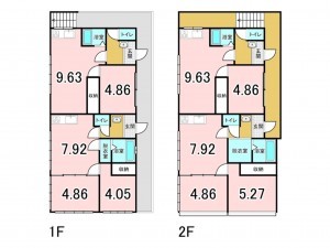 秋田市大町、収益物件/アパートの間取り画像です
