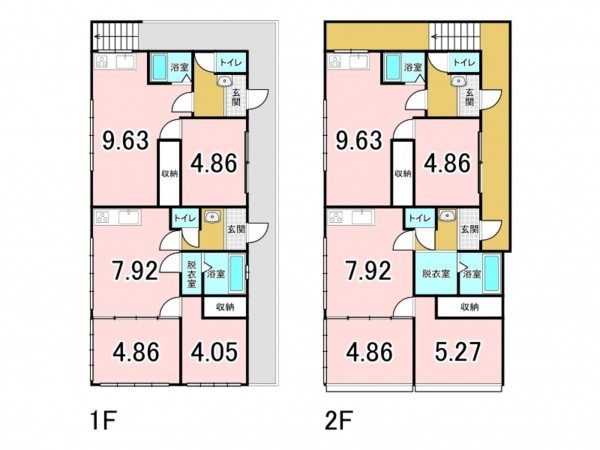 秋田市大町、収益物件/アパートの間取り画像です