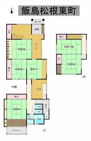 秋田市飯島松根東町、中古一戸建ての間取り画像です