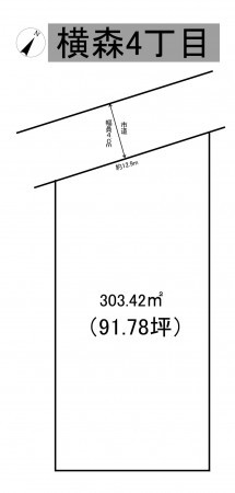 秋田市横森、土地の間取り画像です