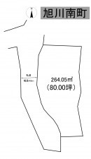 秋田市旭川南町、土地の間取り画像です