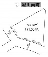 秋田市旭川南町、土地の間取り画像です