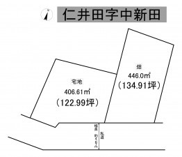 秋田市仁井田、土地の間取り画像です
