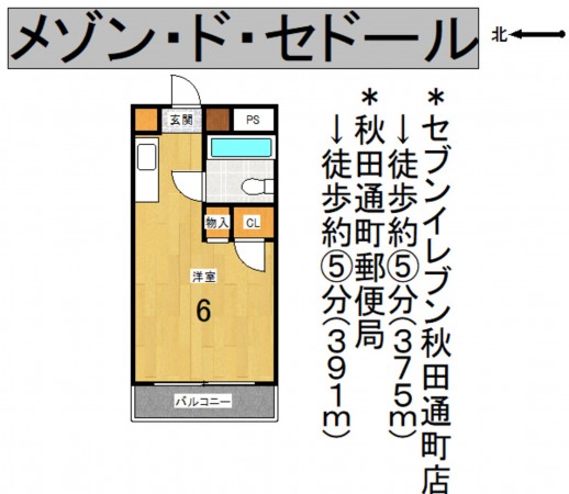 秋田市千秋矢留町、収益物件/マンションの間取り画像です