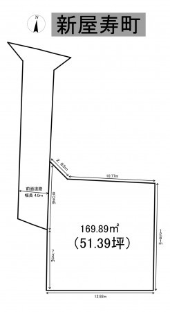 秋田市新屋寿町、土地の間取り画像です