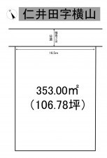 秋田市仁井田、土地の間取り画像です