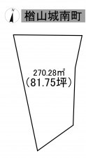 秋田市楢山城南町、土地の間取り画像です