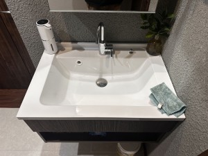 由利本荘市中梵天、中古一戸建ての洗面画像です