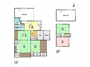 秋田市広面、中古一戸建ての間取り画像です