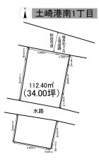 秋田市土崎港南、土地の間取り画像です