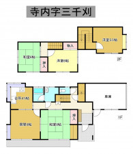 秋田市寺内、中古一戸建ての間取り画像です