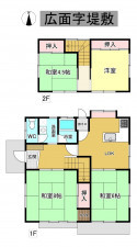 秋田市広面、中古一戸建ての間取り画像です
