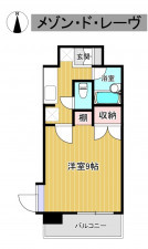 秋田市南通築地、収益物件/マンションの間取り画像です