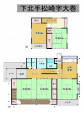 秋田市下北手松崎、中古一戸建ての間取り画像です