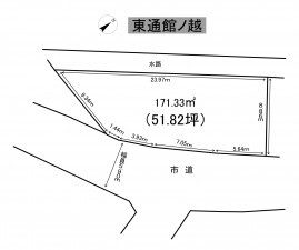 秋田市東通館ノ越、土地の間取り画像です