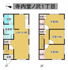 秋田市寺内堂ノ沢、中古一戸建ての間取り画像です
