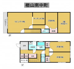 秋田市楢山南中町、中古一戸建ての間取り画像です