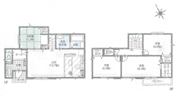 茂原市小林、新築一戸建ての間取り画像です