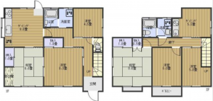 茂原市緑ケ丘、中古一戸建ての間取り画像です