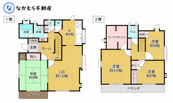 大網白里市みずほ台、中古一戸建ての間取り画像です