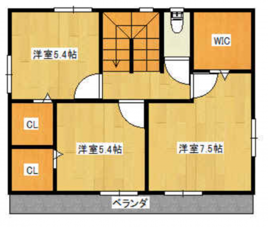 茂原市八千代、中古一戸建ての間取り画像です