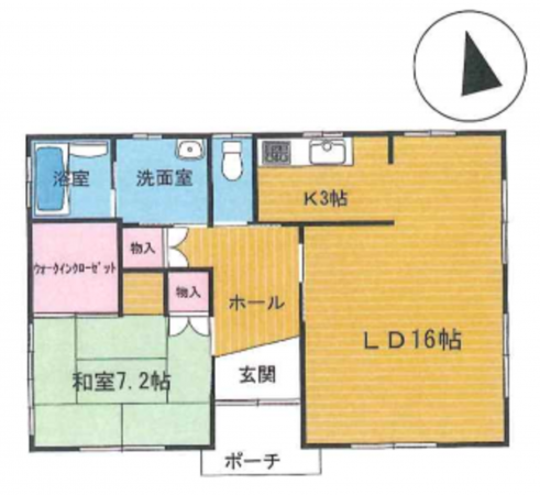 茂原市東部台、中古一戸建ての間取り画像です