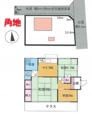 茂原市茂原、中古一戸建ての間取り画像です